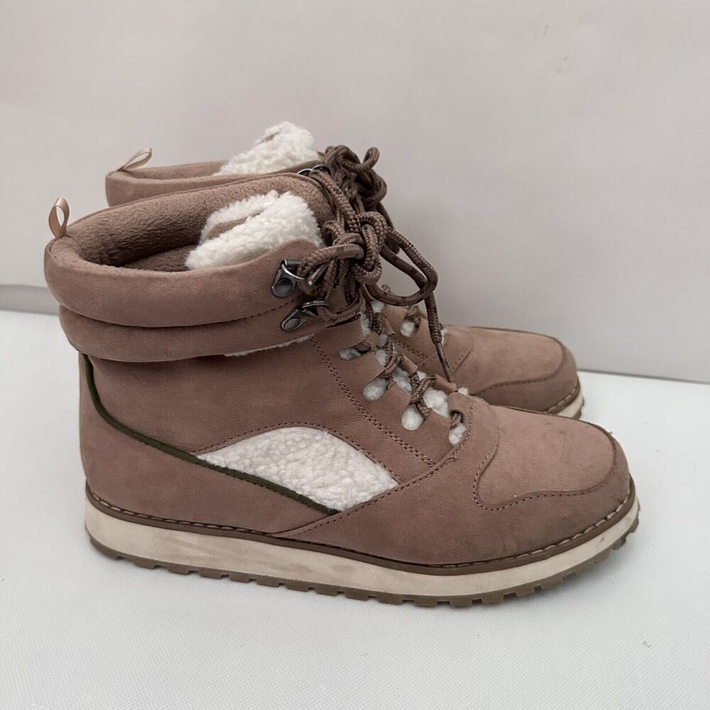 Old Navy All Terrarain Hi Top Ankle Lace Up Taupe Winter Hiker Casual Boots 10